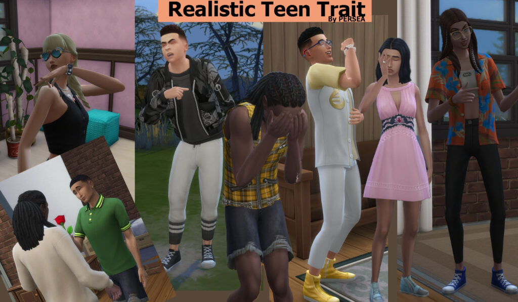 Мод «Черты характера и жизненные цели для подростков» для Sims 4 от PERSEA