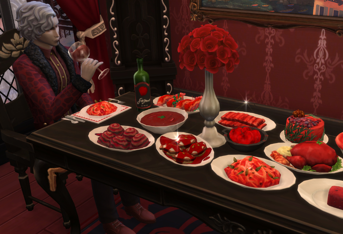 Мод Sims 4 «Рецепты из кровавых плодов для вампиров» от catdevpete