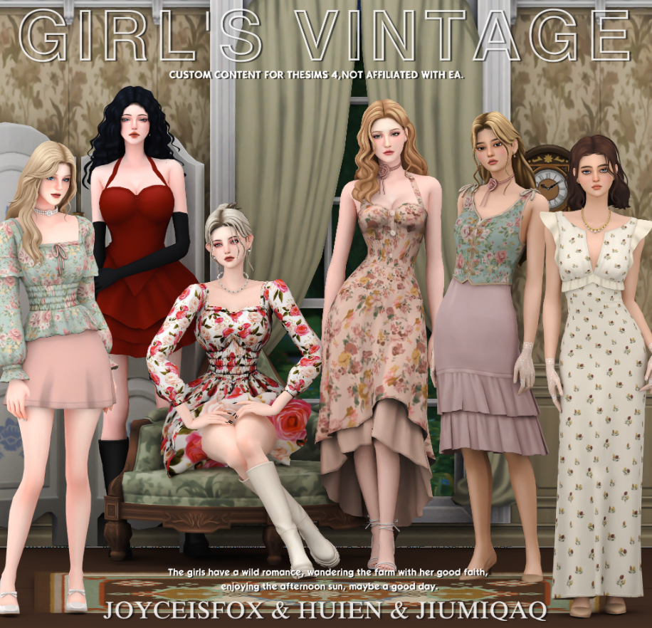 Коллекция Девичий Винтаж от Joyceisfox для Sims 4
