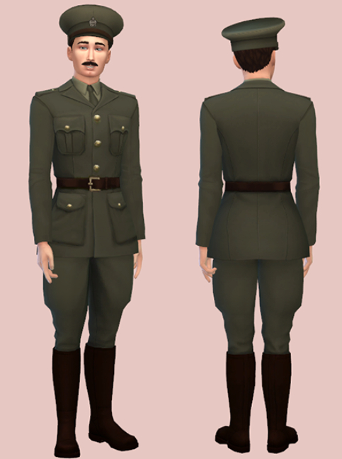 Коллекция униформ 40-50-х годов от разных авторов для Sims 4