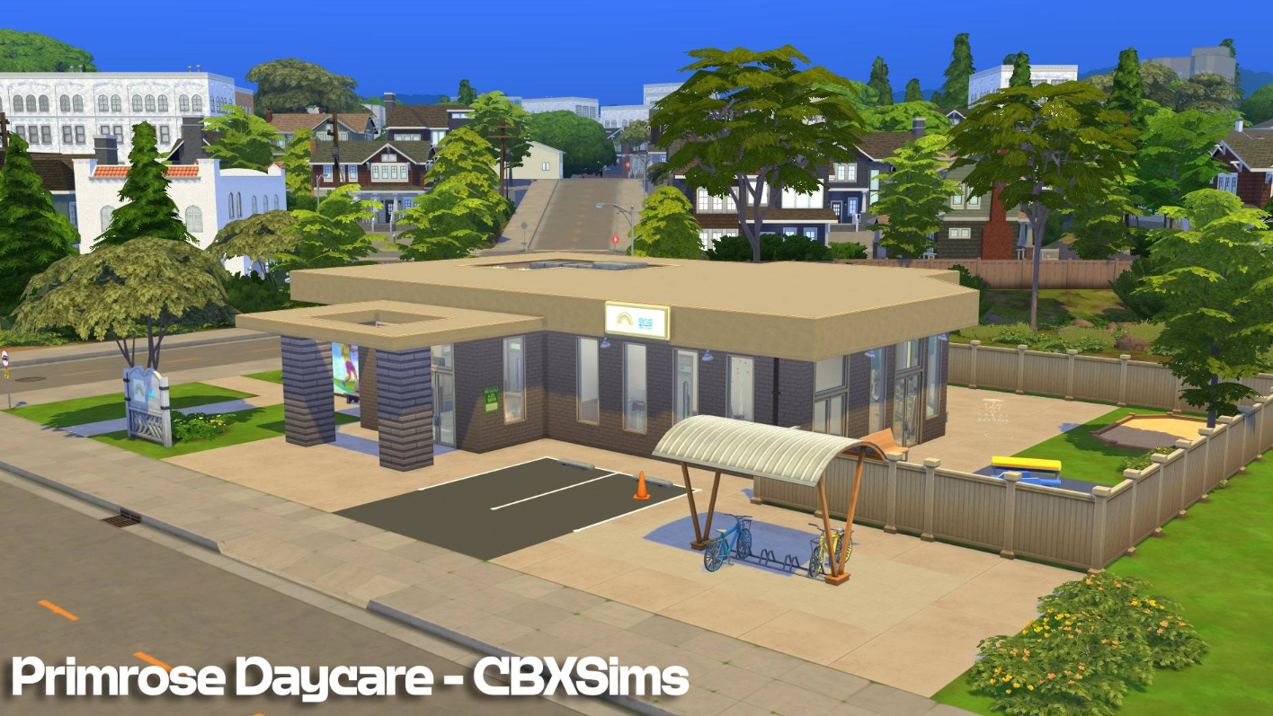 Участок для малого бизнеса Детский сад от CBXSims для Sims 4