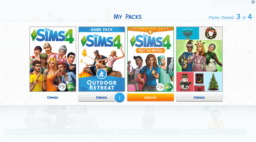 Эволюция главного меню The Sims 4 за 10 лет