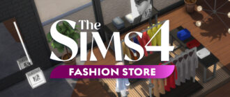 Коллекция мебели и декора для магазина одежды от NANDO для Sims 4