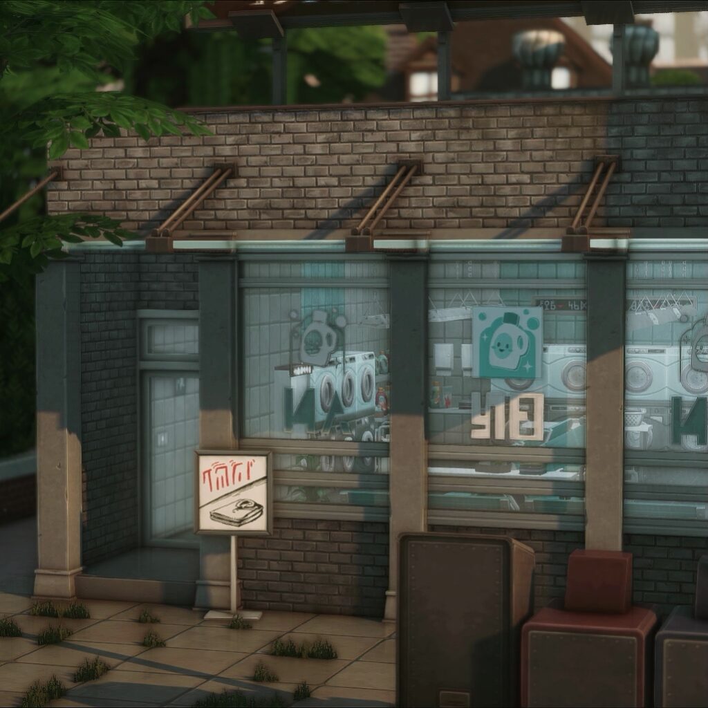 Бар и прачечная из игры Detroit Become Human от helgatisha для Sims 4
