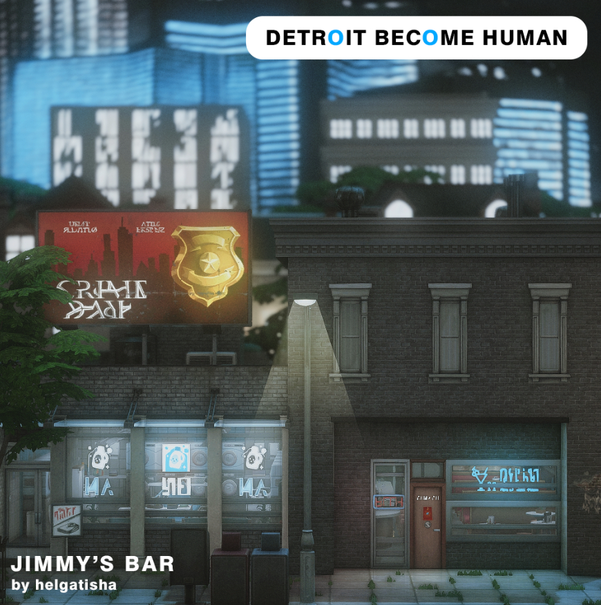 Бар и прачечная из игры Detroit Become Human от helgatisha для Sims 4