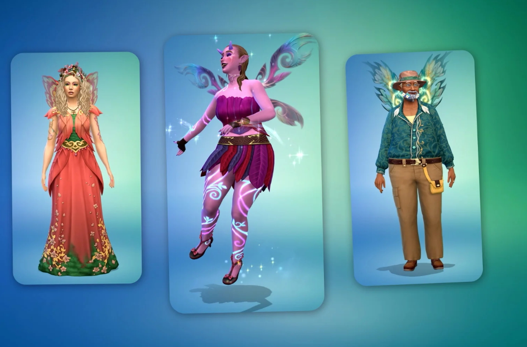 Детали и видео новинок и создания феи в CAS Sims 4 Волшебство природы