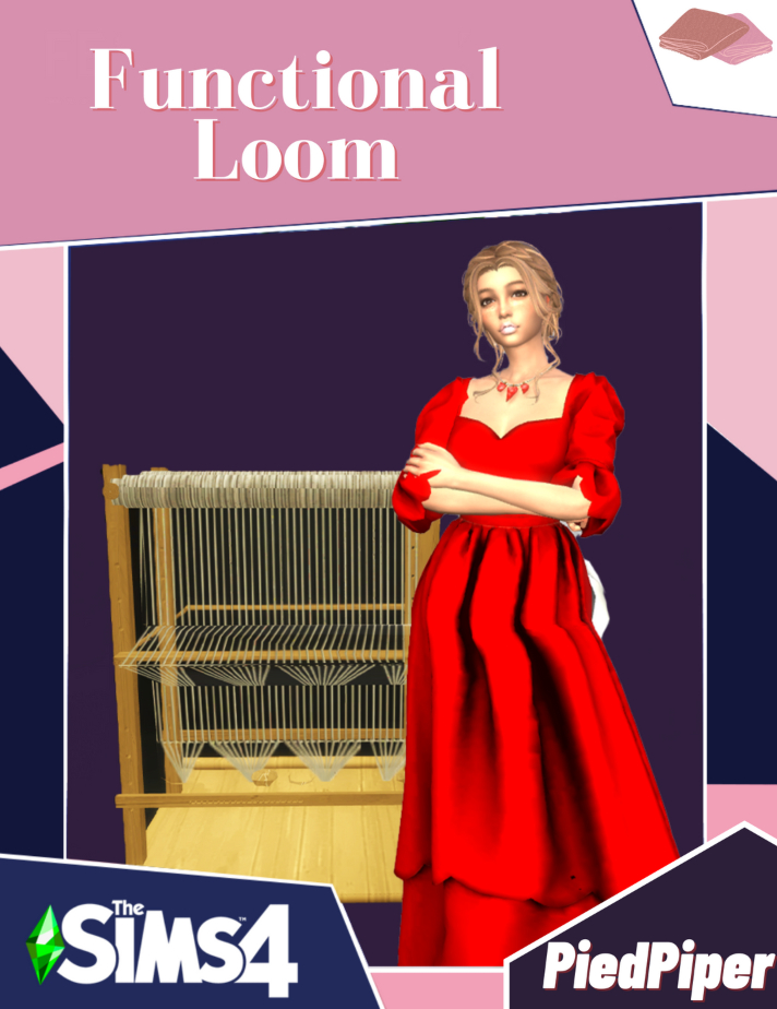 Мод Sims 4 «Ткачество: станок, предметы и другое» от PiedPiper