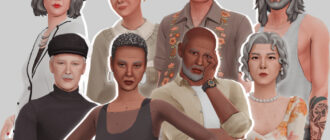 Набор пожилых симов для Sims 4 от Simssimi