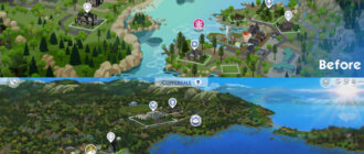 Набор карт миров от 20th Century Plumbob для Sims 4