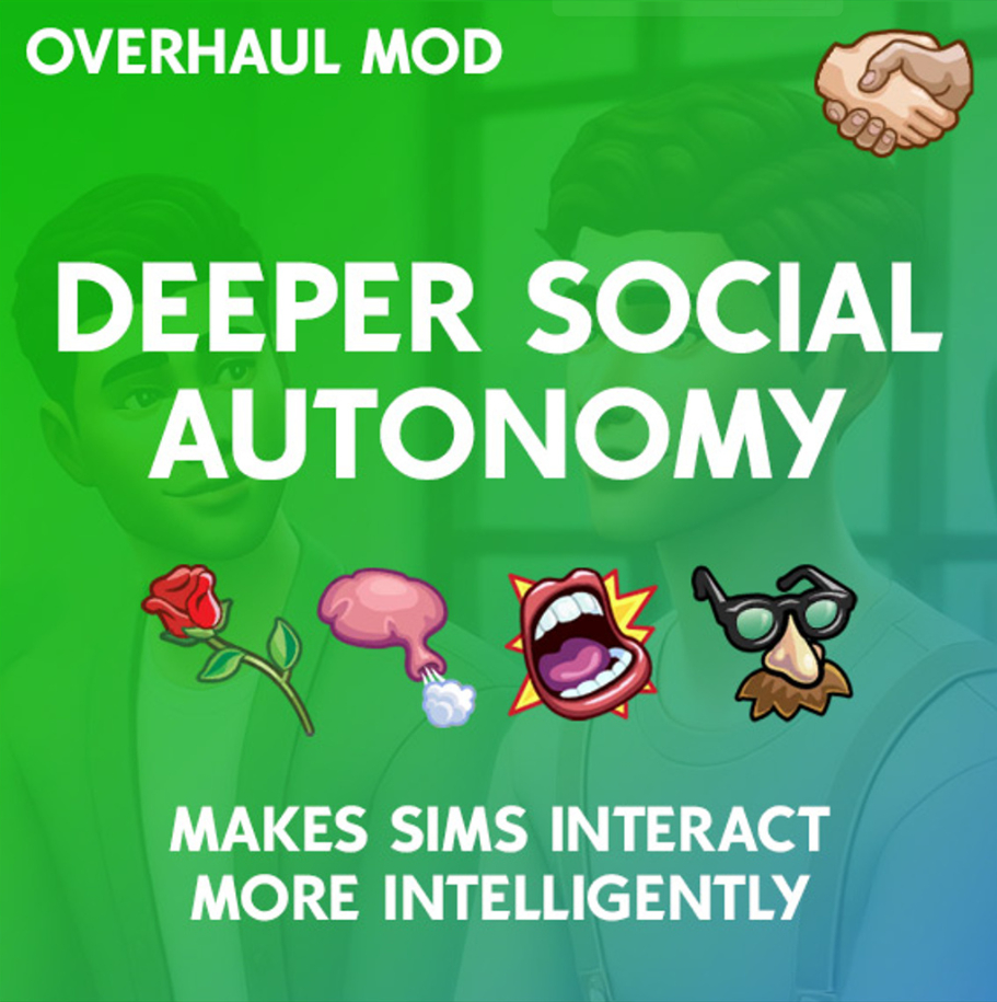 Мод Sims 4 «Социальная автономия V2» от tyjokr