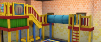 Тонкости строительства модульной детской площадки в Sims 4 Навстречу приключениям