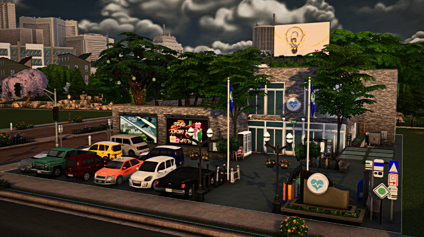 Участок авторское заведение Больница от denisko для Sims 4