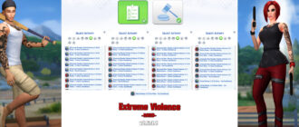 Мод Sims 4 «Запредельная жестокость 2.6.3 Extreme Violence» от sacrificial