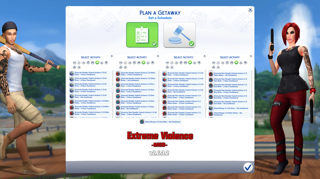 Мод Sims 4 «Запредельная жестокость 2.6.3 Extreme Violence» от sacrificial