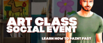 Мод Sims 4 «Мероприятие Занятия по рисованию» от WICKED PIXXEL