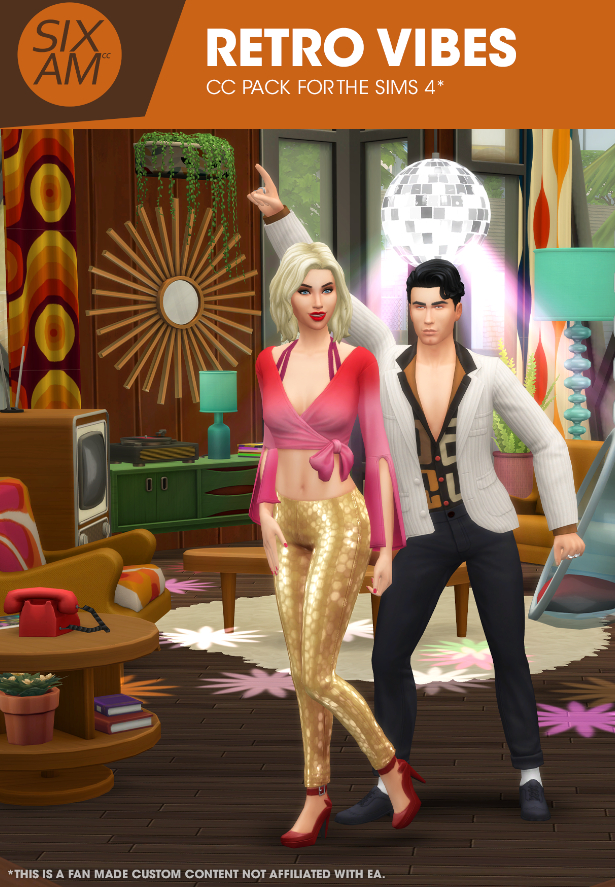 Невероятная коллекция диско Sims 4 CC 70-е годы