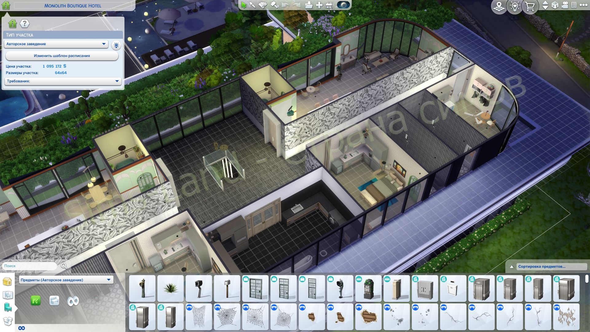 Участок авторское заведение Отель Монолит от LimeCondenser