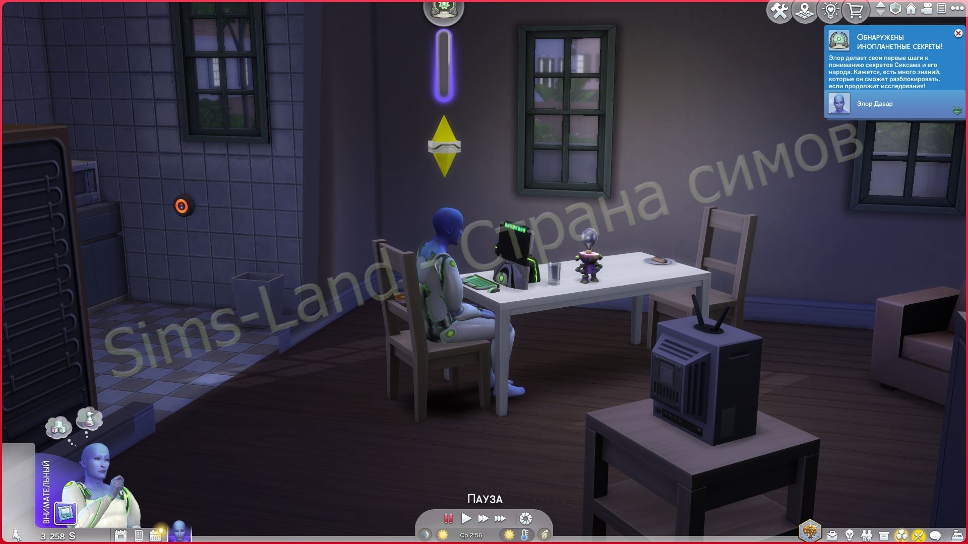 Мод Sims 4 «Перезагрузка пришельцев» от onemorekayaker