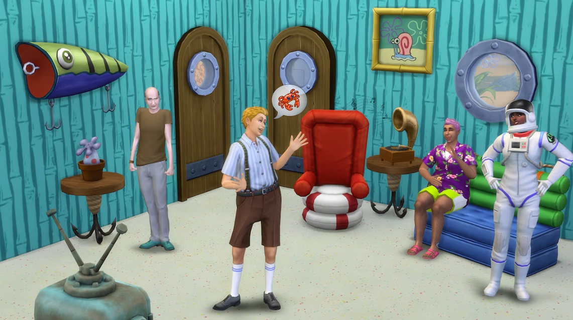 Все детали комплектов The Sims 4 Губка Боб Бикини Боттом