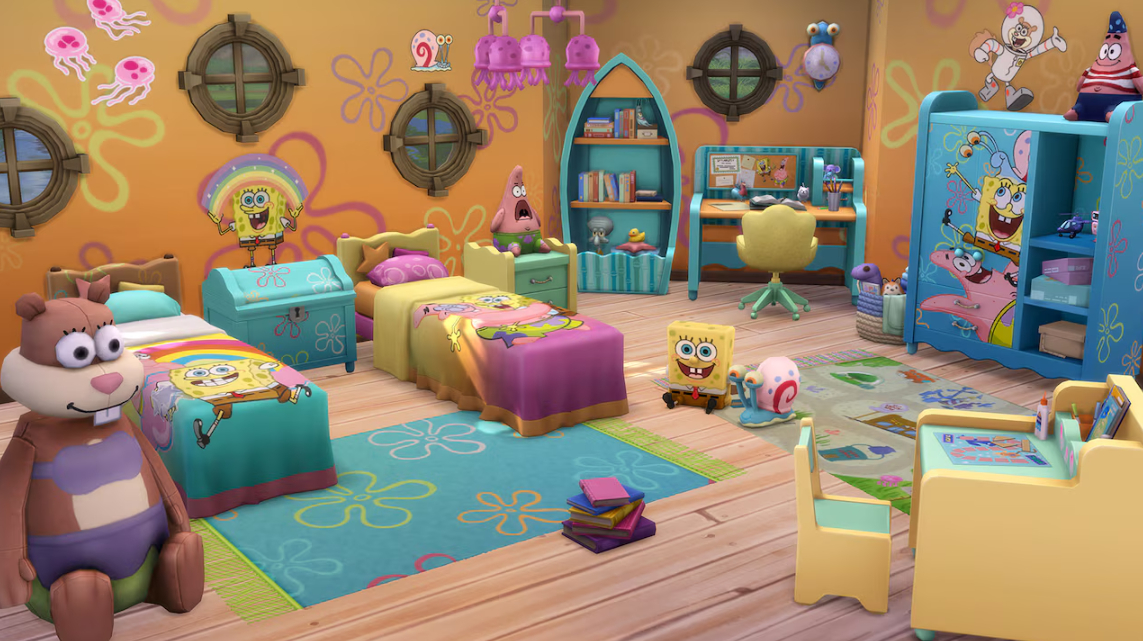 Все детали комплектов The Sims 4 Губка Боб Бикини Боттом