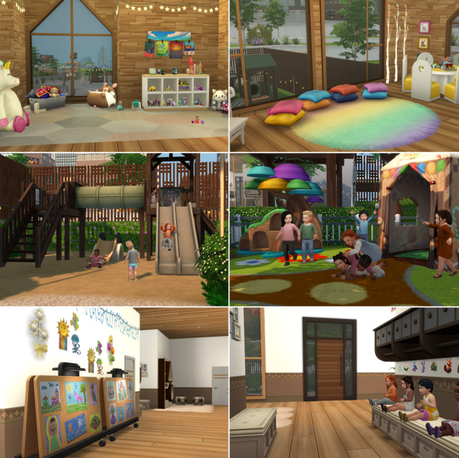 Участок малый бизнес «Детский сад» от Kate&Mickey для Sims 4