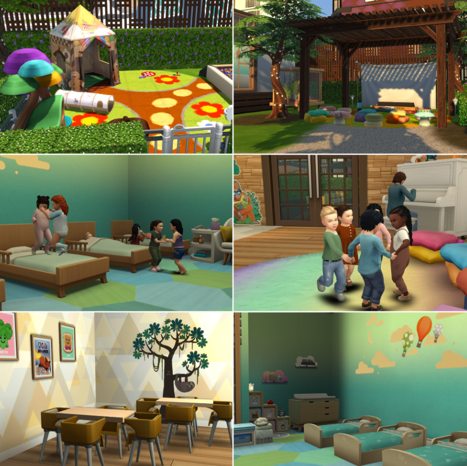 Участок малый бизнес «Детский сад» от Kate&Mickey для Sims 4