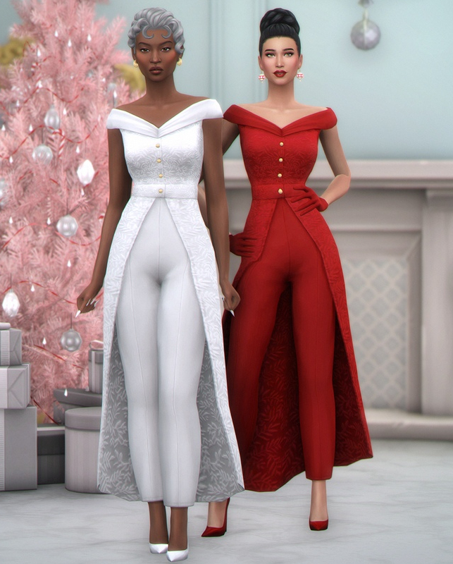 Коллекция праздничных Новогодних нарядов для Sims 4от Joliebean и Ice-CreamForBreakfast