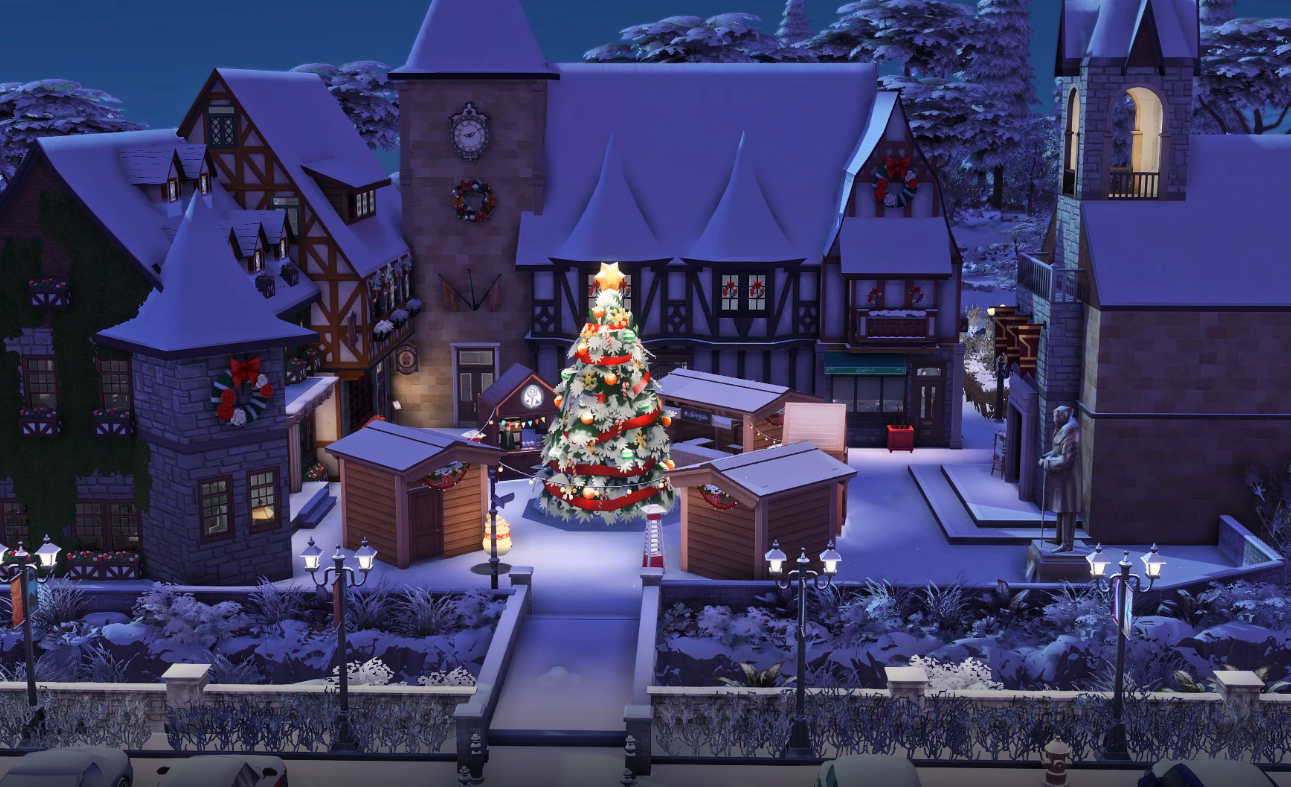 Лучшие зимние праздничные участки в Галерее Sims 4