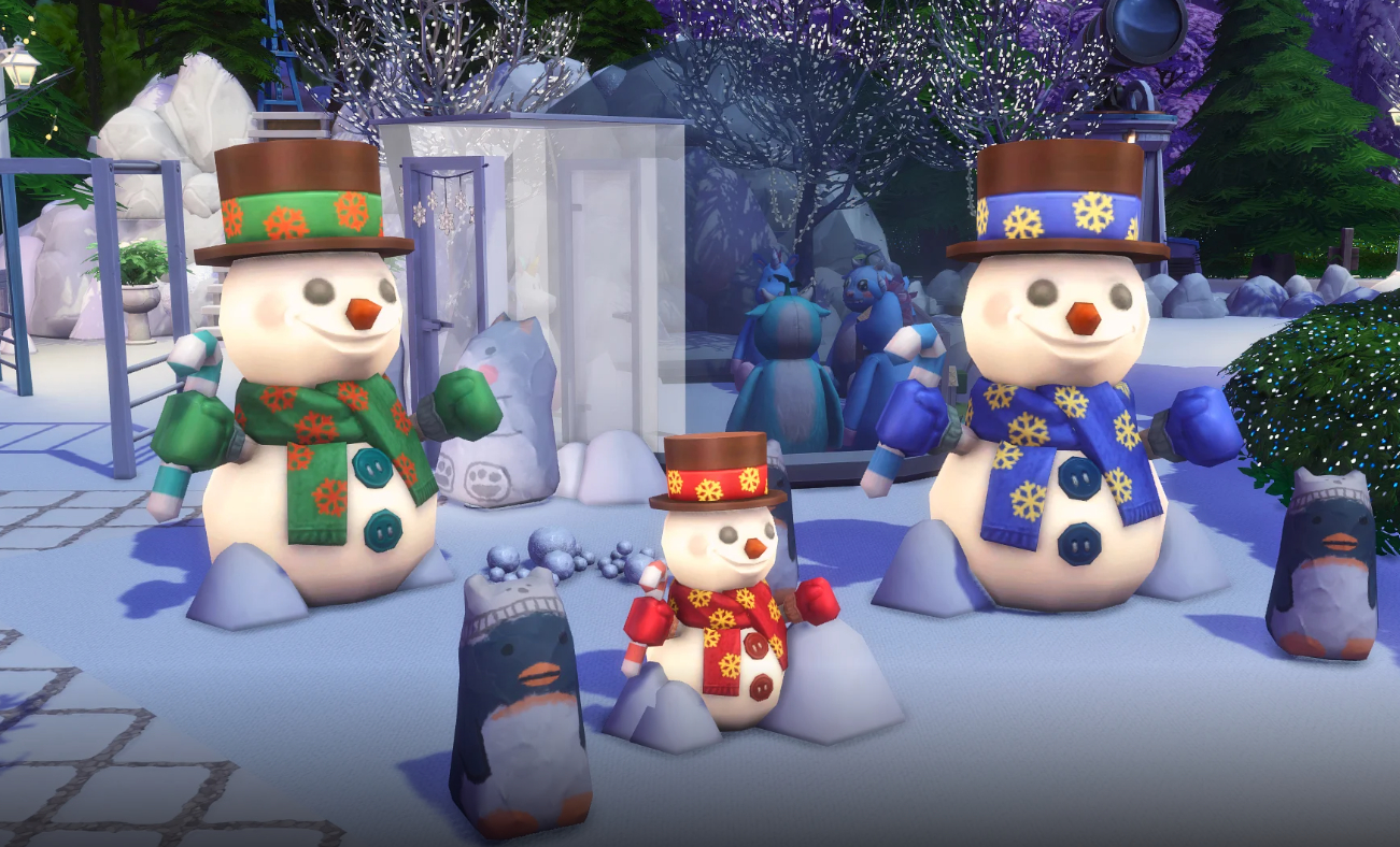 Лучшие зимние праздничные участки в Галерее Sims 4