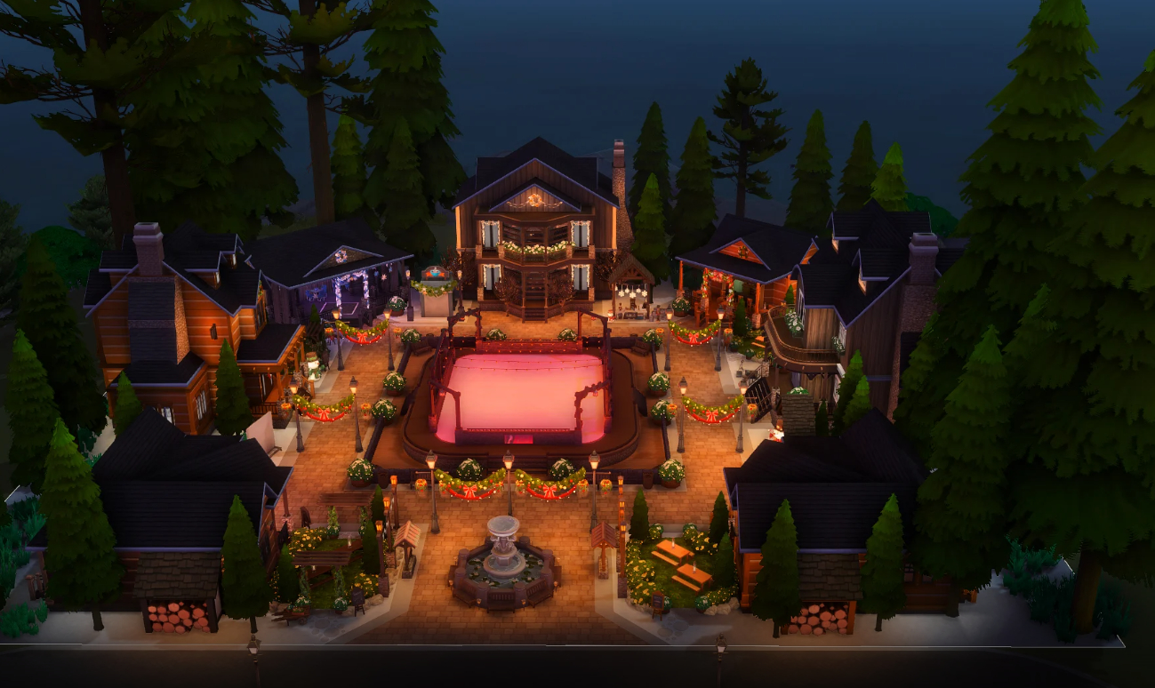 Лучшие зимние праздничные участки в Галерее Sims 4