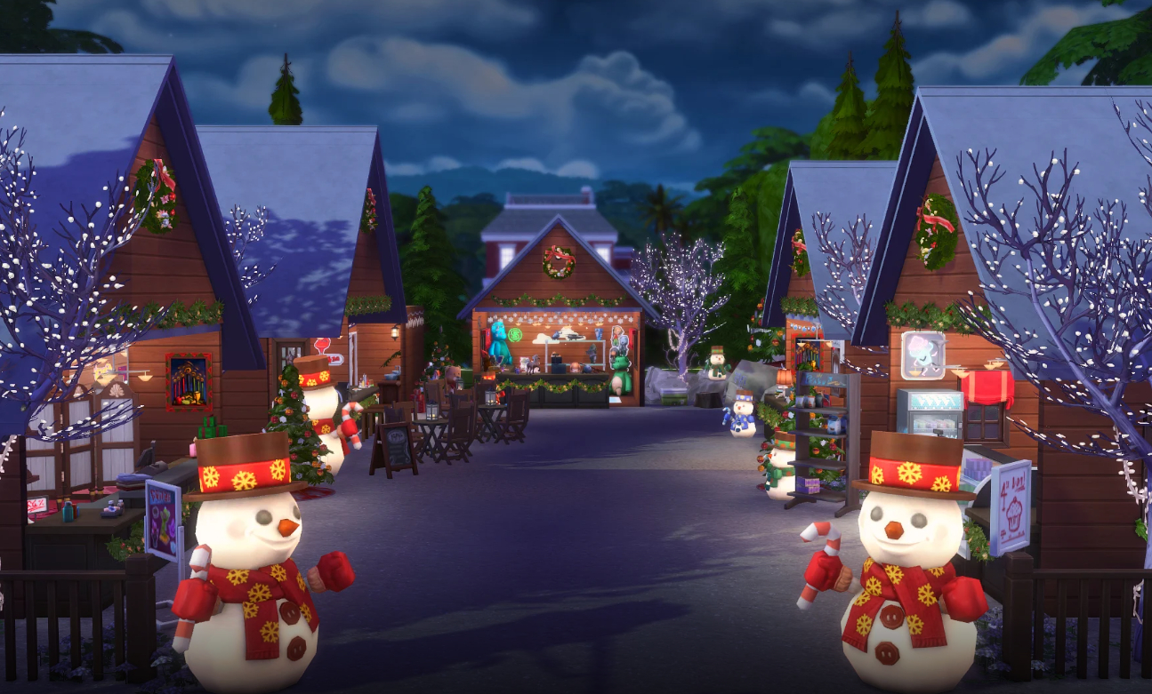 Лучшие зимние праздничные участки в Галерее Sims 4