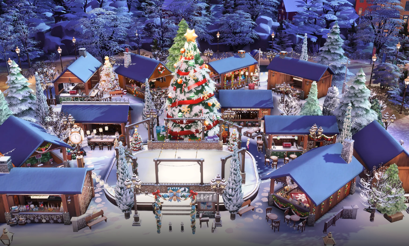 Лучшие зимние праздничные участки в Галерее Sims 4