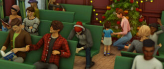 Участок ресторан «Полярный экспресс» для Sims 4 от yuzhanochka