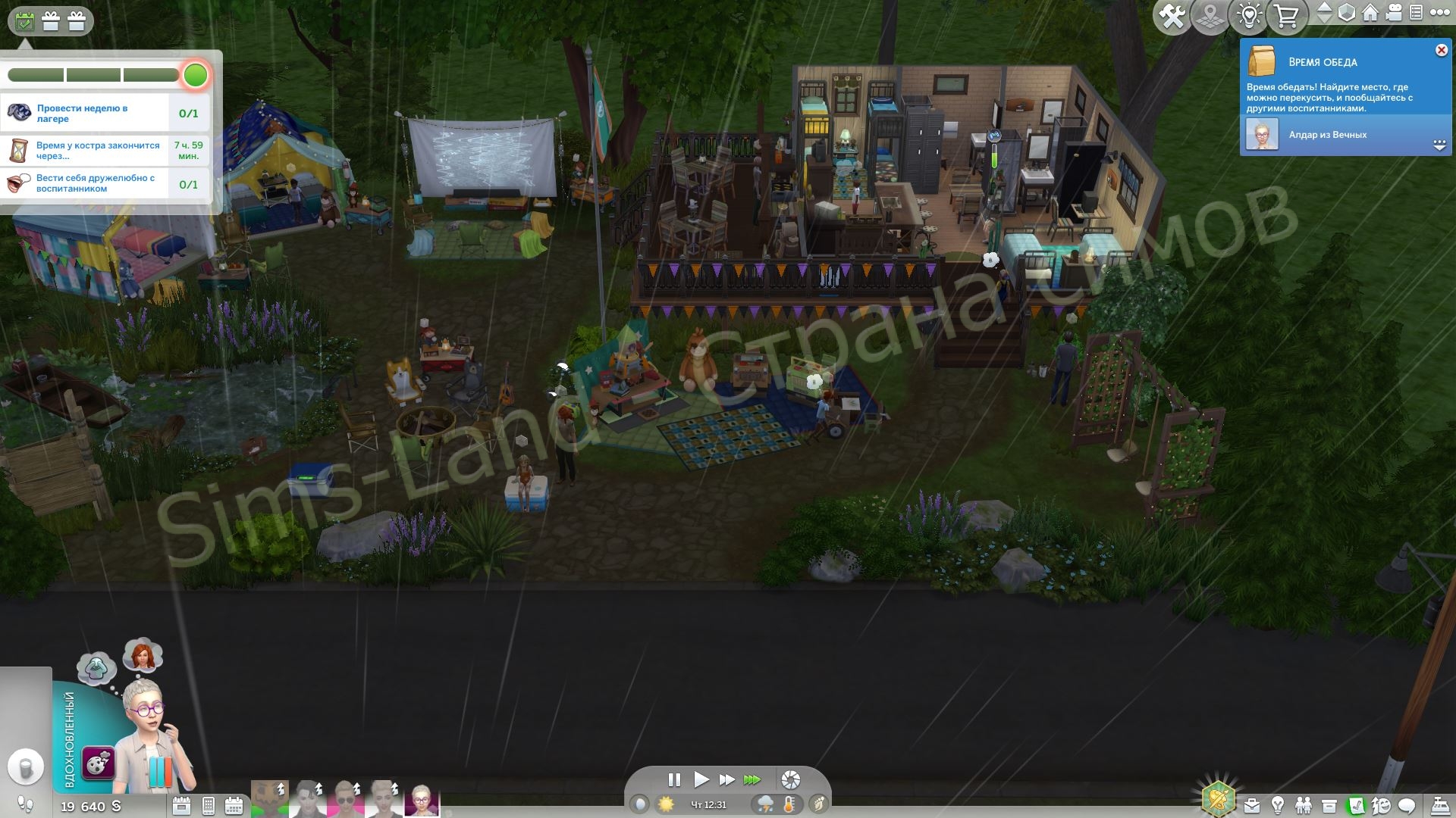 Мод Sims 4 «Активные летние лагеря Summer camps» от adeepindigo