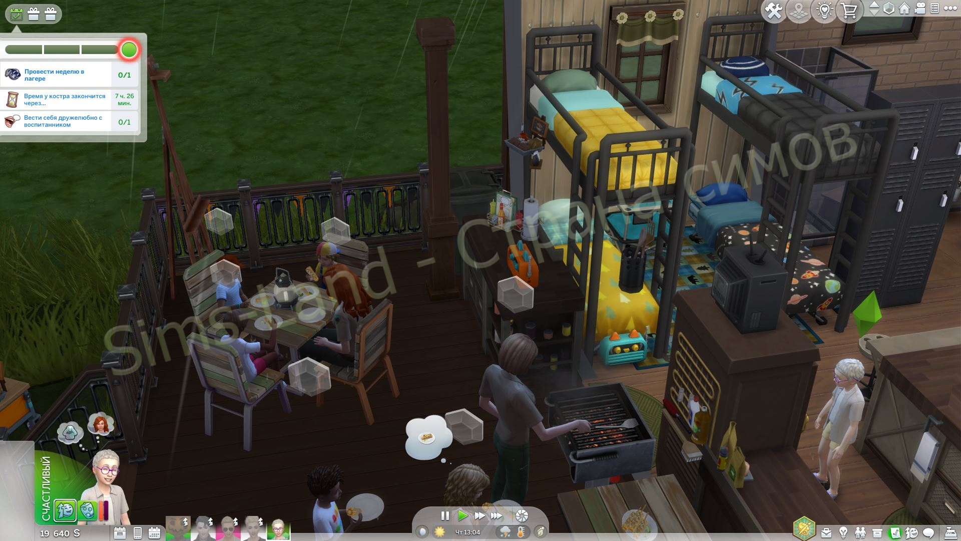 Мод Sims 4 «Активные летние лагеря Summer camps» от adeepindigo