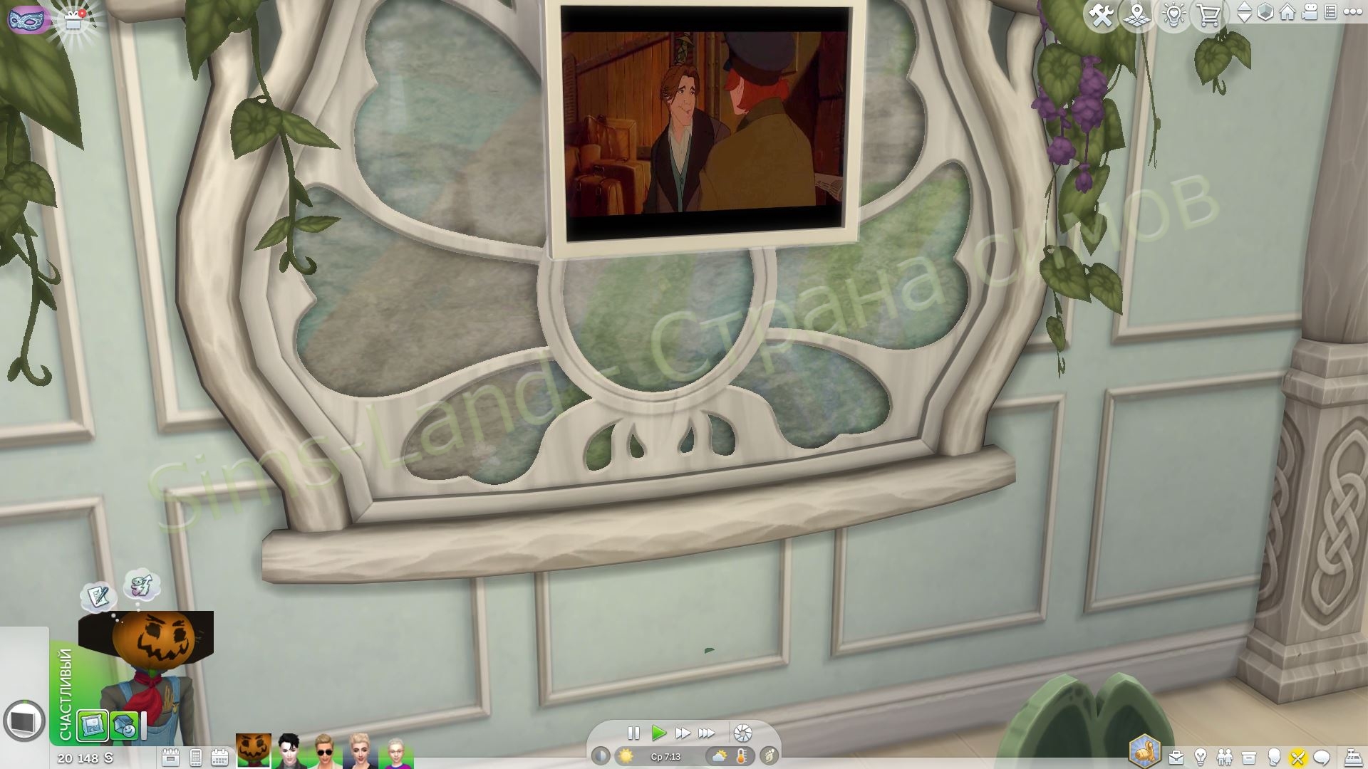 Мод Sims 4 «Замена фильмов в игре. Часть 1» от Slasti