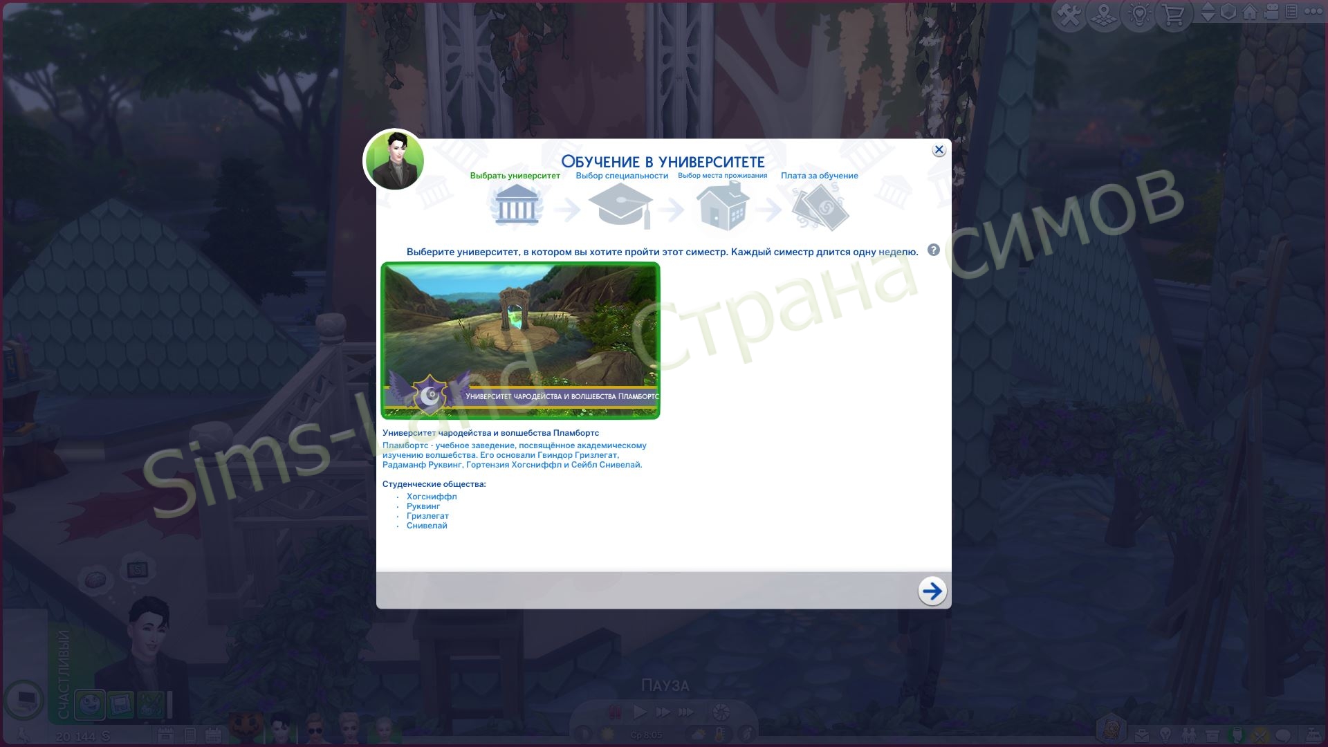 Мод Sims 4 «Университет магии – третий ВУЗ в игре» от Lala — кадр 2