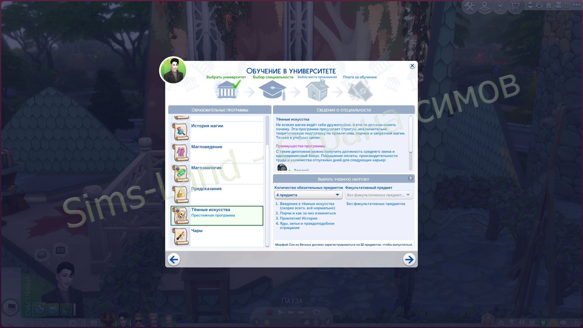 Мод Sims 4 «Университет магии – третий ВУЗ в игре» от Lala — кадр 4