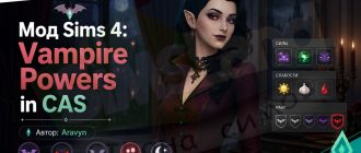 Мод Sims 4 «Полная настройка сил вампиров в CAS» от Aravyn