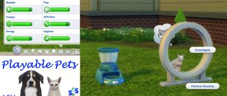 Мод Sims 4 «Управление питомцами AOM selectable pets» от AOM