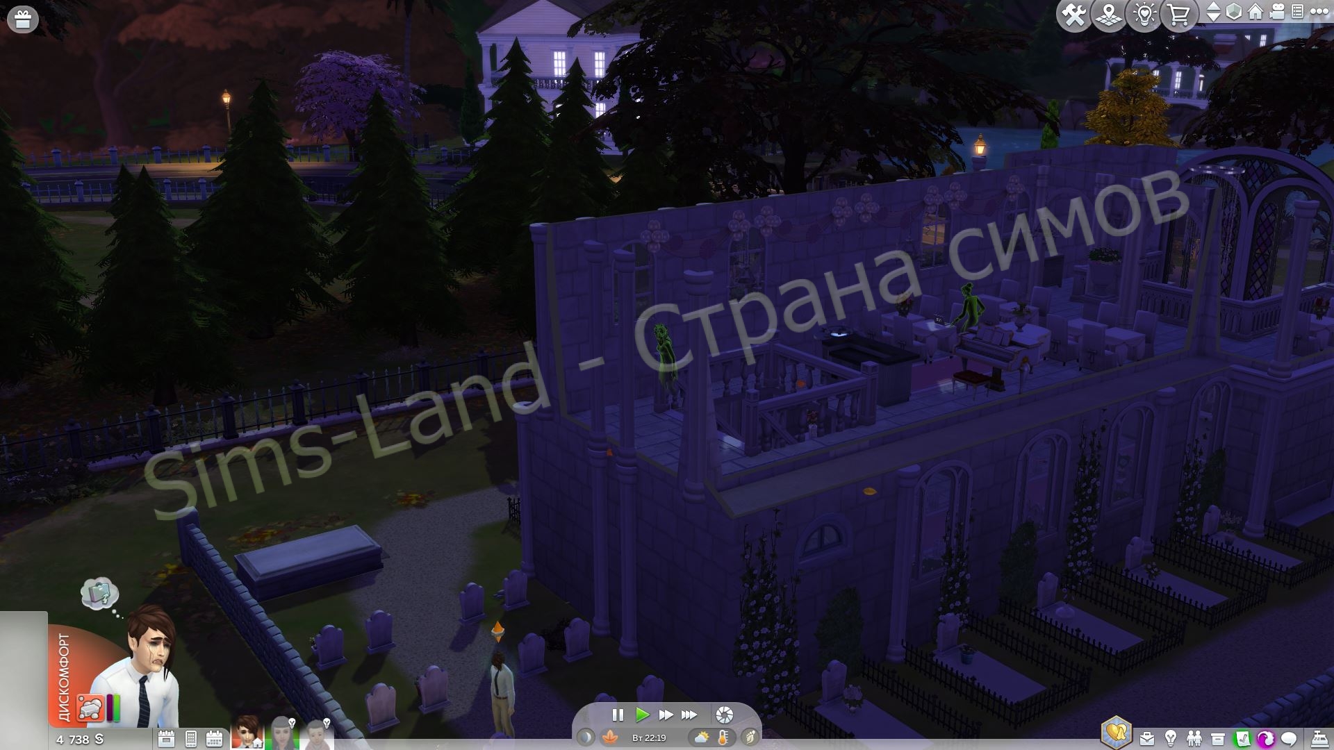 Мод Sims 4 «Счастливые призраки или Кладбище» от ChippedSim — кадр 9