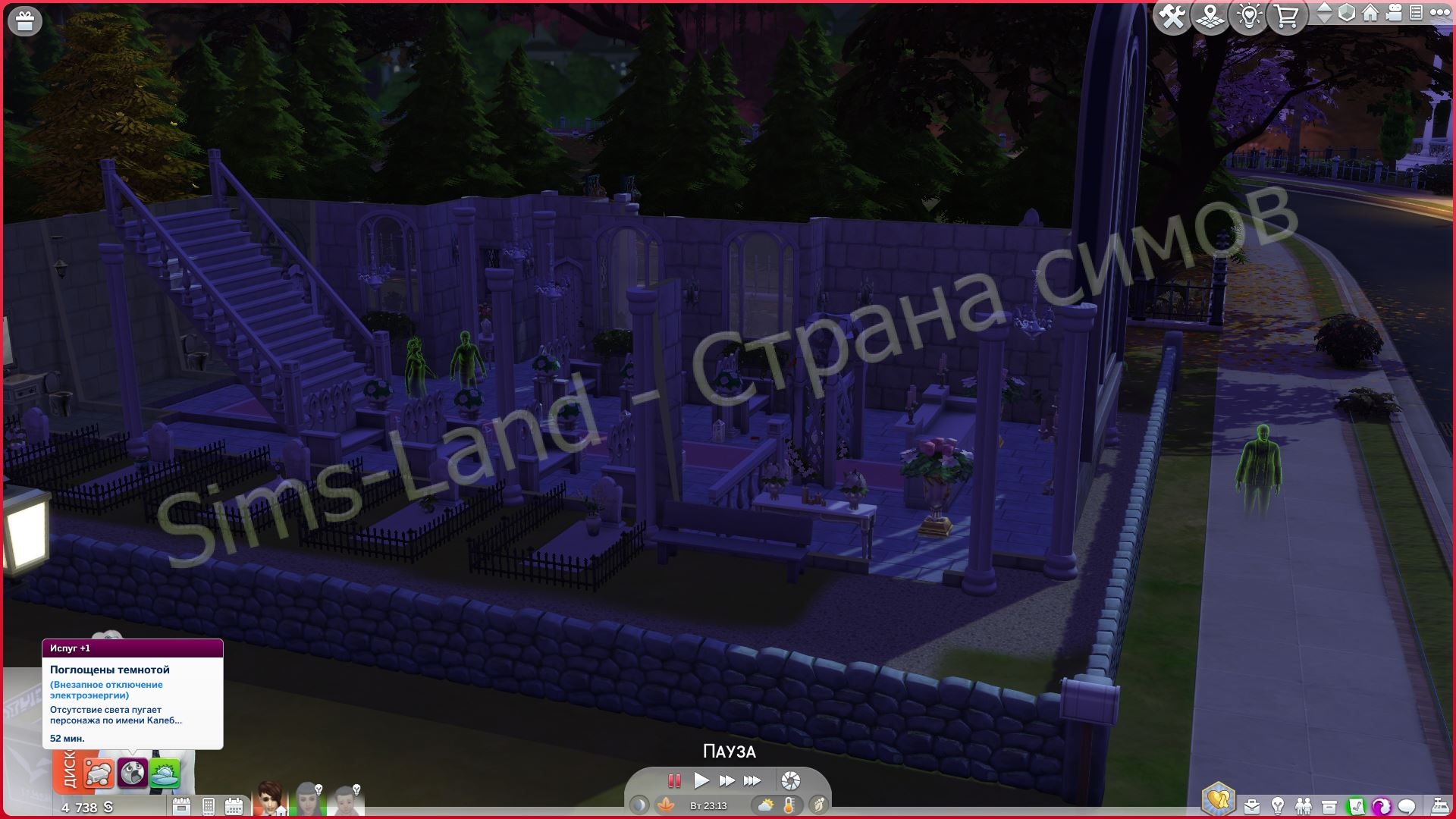 Мод Sims 4 «Счастливые призраки или Кладбище» от ChippedSim — кадр 10